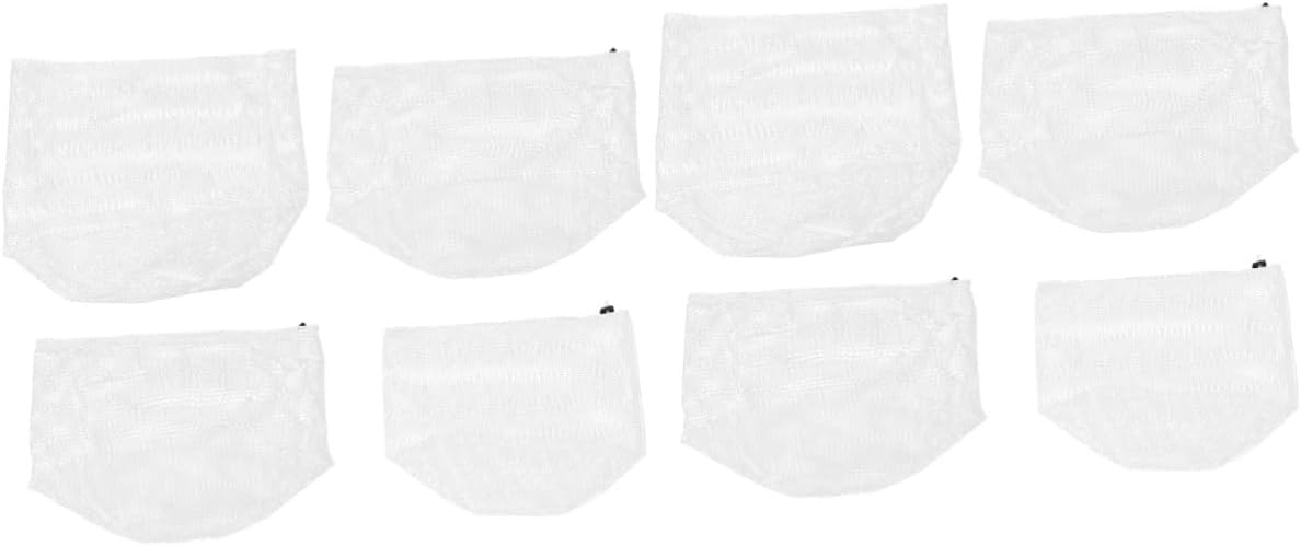 CHILDWEET 8pcs Mesh Laundry Bags Drawstring Closure for Clothes Toys and Travel Storage for Camping and Home Use