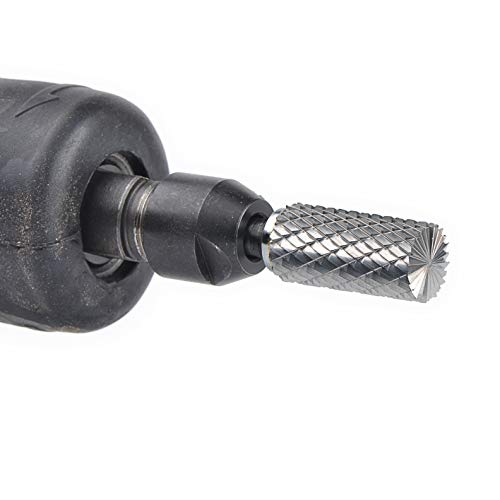 SpeTool Carbide Rotary Burr Double Cut 1/4 Inch Shank Die Grinder Barral with Cut on Top 1/2" x1" Cutting Size, SB-5 - Thumbnail 3