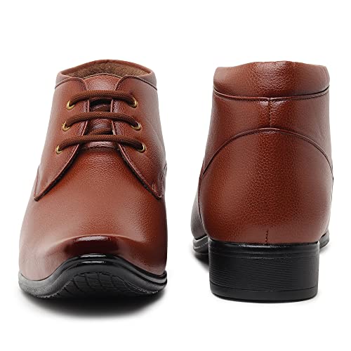 Image of Zixer Synthetic Leather Ankle Formal Shoes Men || Office Shoes for Men Stylish || Chukka Boots Men Long Shoes for Men Long Boots