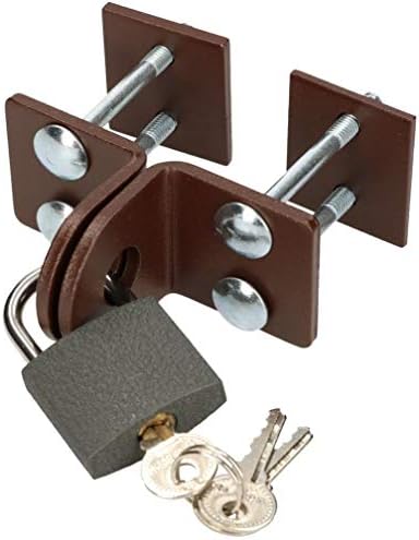Loquet De Porte Pour Abri De Jardin - 12,7 Cm, Acier Inoxydable, Avec Cadenas - Fixation Murale Facile