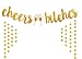 E&L Cheers Bitches Banner, Gold Glitter Themed Party Supplies, For Bachelorette Party, Hens Nights and Girls Night Out Party Decoration