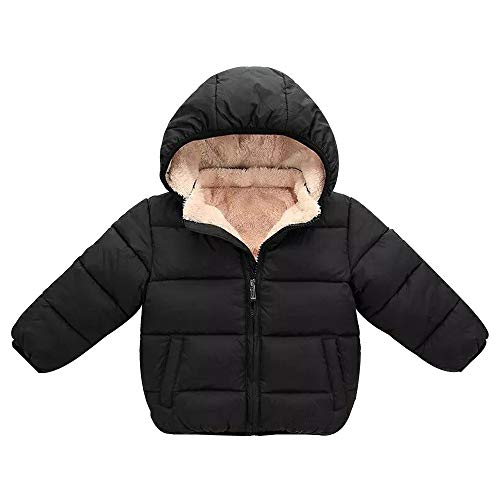 Logobeing Abrigo Niño Niña Abrigo de Invierno con Capucha Capa Chaqueta Ropa de Abrigo Abrigada Gruesa Ropa Bebe Infantil (18Mes, Armada)
