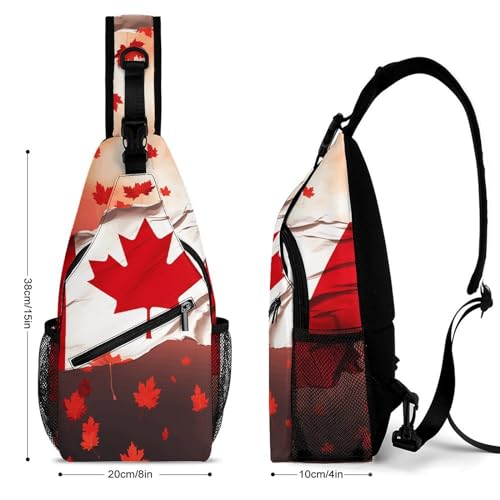Bolso cruzado deportivo estilo Canadian, 38x20cm miniatura 2