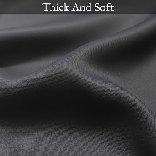 Image of SimpleHome Ombre Black to Grey White Curtains for Living Room 52Wx90L | Room Darkening Curtains for Bedroom,Gradient Light Blocking Curtain,Thermal Insulated Grommet Window Drapes,2 Panels,90 Inch