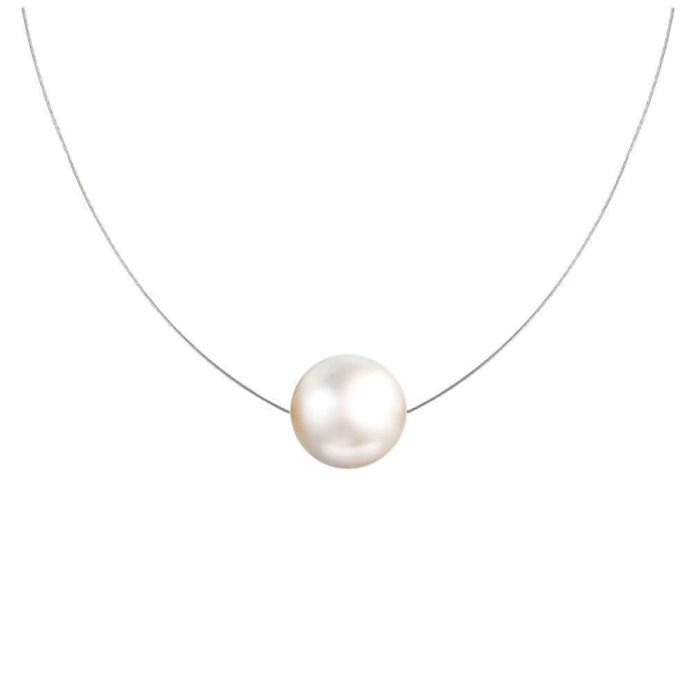 Les Poulettes Collana Multi-Filo In Argento 925 Rodiato Con Perle Bianche - Gioiello Artigianale In Cofanetto - 6