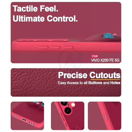 Image of AESTMO Back Case Cover for Vivo X200 FE 5G Back Cover | 3D Cat Cover | Leather Finish | Full Body Protection | Camera Protection Back Cover for Vivo X200 FE 5G (Pink)
