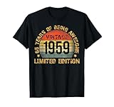 Turning 65 Birthday Decorations Men 65th BDay 1959 Birthday T-Shirt