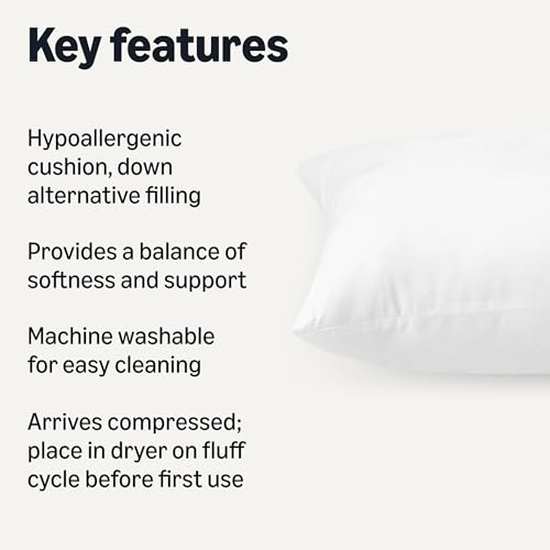 Image of Amazon Basics Soft Supportive Long Body Pillow for All Position Sleepers, Machine Washable, 20 x 54 inches, 1-Pack