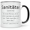 MANISMA Krankenwagen Fahrer Spruch Tasse Für Sanitäter/innen im Rettungsdienst Kaffeetassen Geschenk Für Rettungssanitäter Defintion (Schwarz)