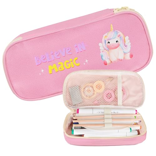 GEBETTER Estuche Escolar Unicornio para Niñas Estuche Oxford Estojo Escolar Infantil Regalo Unicornio para Niñas Regalo Vuelta al Cole