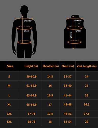 Updated Lightweight Heated Vest For Men - Rechargeable Heating Vest With Large Capacity Battery Pack (As1, Alpha, 3X_L, Regular, Regular) #TOP5