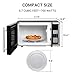 Smad Small Microwave Countertop 0.7 Cu.Ft with Removable Turntable and Child Lock, 700W Mini Microwave Compact with 6 Auto Menus for Apartments, Dorm and Kitchen, Stainless Steel