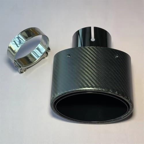 Punta de escape ovalada negro mate de 130mm: adiós al tubo oxidado con boquilla de 54mm 2
