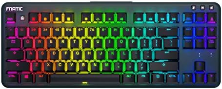 Fnatic miniSTREAK Silent LED Backlit RGB Mechanical TKL Gaming Keyboard, MX Cherry Silent Red Switches, Small Compact Portable Tenkeyless Layout Pro Esports Gaming Keyboard (US Layout QWERTY)