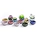 LUCKEGO 2.5 Inch Ceramic Ice Crack Zisha Serial Succulent Plant Pot Cactus Plant Pot Flower Pot Container Planter Full Colors Package 1 Pack of 12