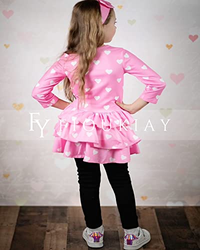 Image of fioukiay Girl Fall Winter Clothes Toddler Girls Spring Outfits Baby Girl Floral Top with Pants Clothing Sets