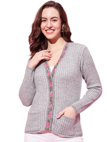 Image of Modeve Women V Neck Ethnic Sweater for Winter||Winterwear||