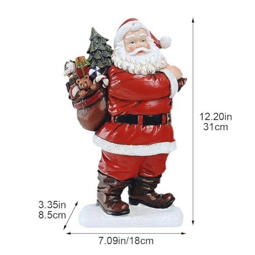 Figurine de Père Noël debout en résine pour centre de table et décoration festive