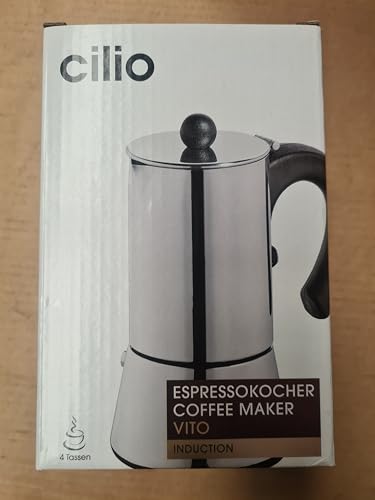 Cilio Espressokocher Vito für 4 Tassen aus Edelstahl