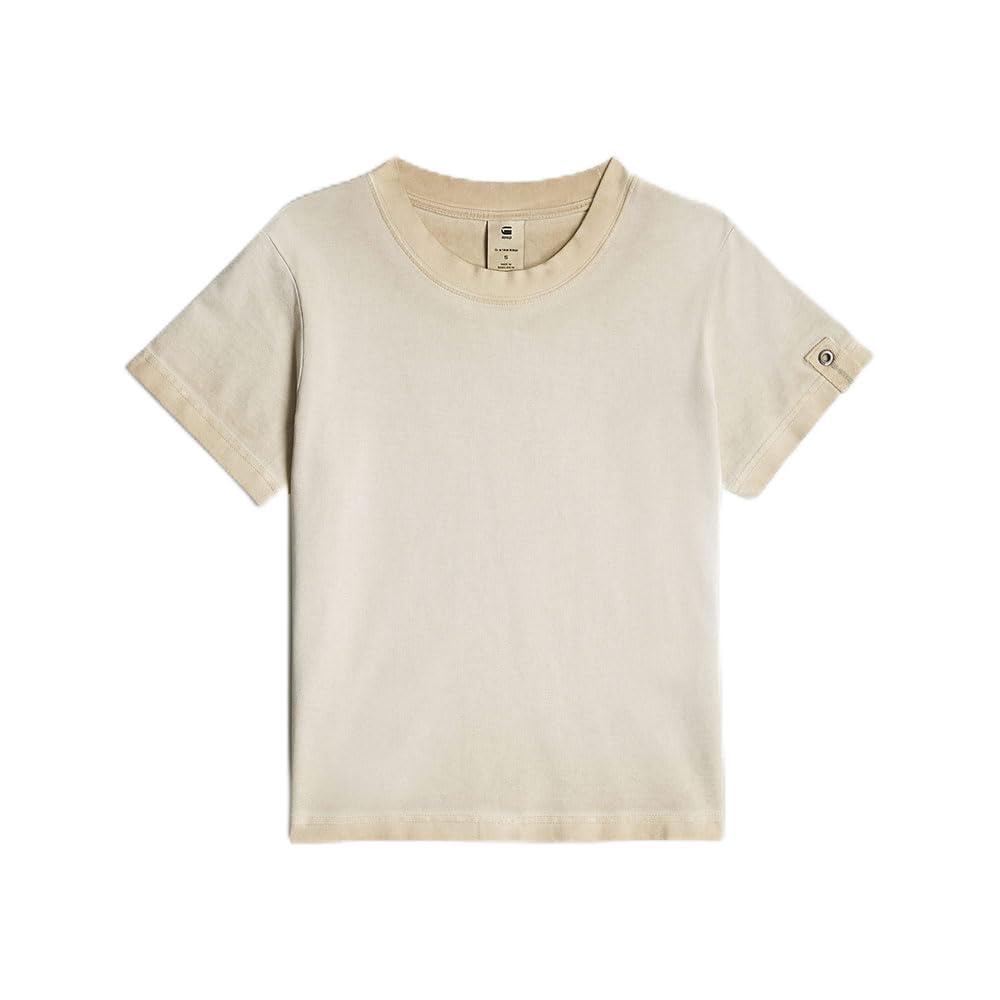 G-Star Women's Beige (Dk Brick Gd D26078-D756-D848) Overdyed Micro Boxy Top, M