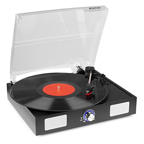 Fenton RP108B - Platine Vinyle 2 Vitesses, Idéale pour Disques 33 et 45 Tours, Tourne-Disque Vinyle avec Câble USB et Logiciel pour Numériser Vos Vinyles