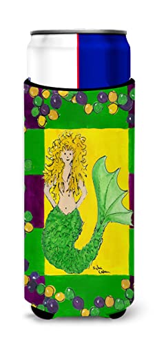 Mardi Gras Mermaid Ultra Beverage Insulators for slim cans 8036MUK