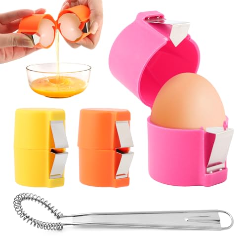 4 peças Abridor de casca de ovo, abridor de casca de ovo, ferramenta de biscoito de ovo descascador