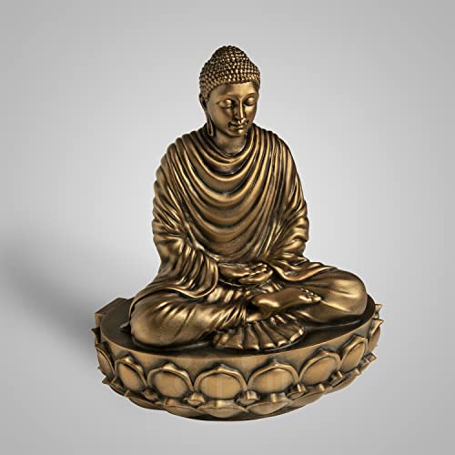 Image of SILAII Gautama Buddha Statue for Home Decor - 6 Inch Meditating Buddha Idol | Antique Bronze Buddha Showpiece for Home & Office | Spiritual Buddha Idols for Home Decor