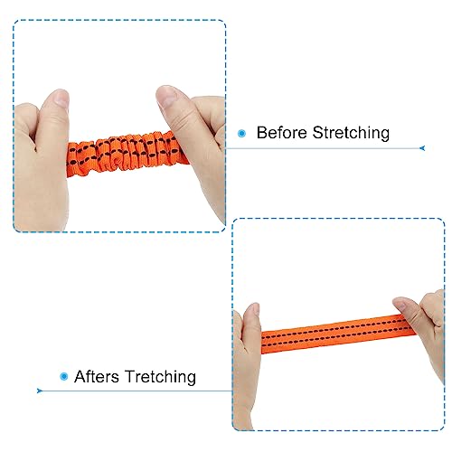 Image of PATIKIL Tool Lanyard with D Hook, 3 Pack 24 Inch Safety Tool Leash for Fall Protection, Orange Black Yellow