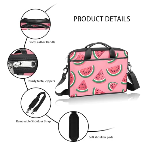 Shoulder Bag for Laptop Watermelon Theme 14/15 Inch Laptop Sleeve Waterproof Computer Bag for Notebook & Tablet Shockproof Laptop Case for Work Travel4