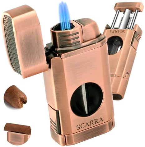 SCARRA Cigar Torch Lighter, Multi-Function 3-in-1 Cigars Lighter ...