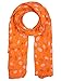 Produktbild Zwillingsherz Seiden-Tuch Damen mit Blätter Muster - Made in Italy - Eleganter Sommer-Schal für Frauen - Hochwertiges Seidentuch/Seidenschal - Halstuch und Chiffon-Stola Dezent Stilvoll oran