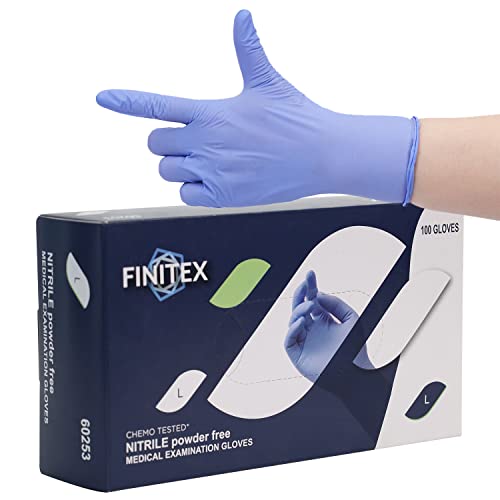 Finitex Nitrile Disposable Gloves Medical Exam Gloves - 100 Pcs Blue Latex-Free Examination Chemo Food Gloves (Xl) #TOP7