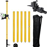 TOPWAY Palo telescopico a livello laser 4.2M Palo laser da pavimento a soffitto...