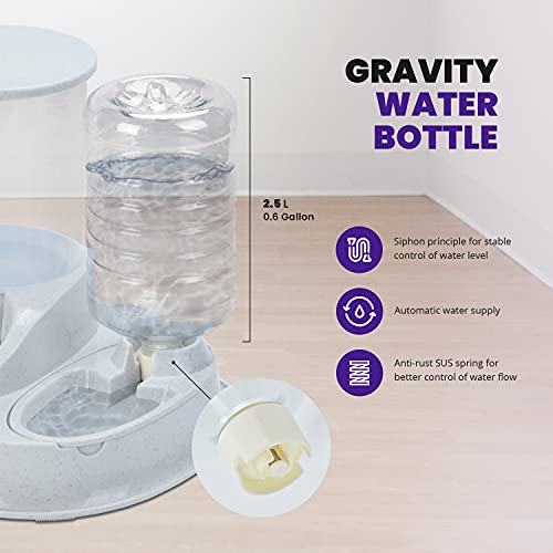 Dog & Cat Food and Water Dispenser Set, Cat Feeder for Indoor Cat