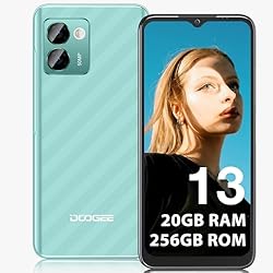 DOOGEE N50PRO Moviles Baratos y Buenos 20GB RAM+256GB ROM, Android 13 Widevine L1 Teléfono Movil Octa Core, 50MP AI Cámara, 4200mAh Batería, 6,52 Pulgadas HD+, 1TB SD, Huella Dactilar/5G-WIFI/OTG