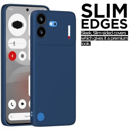 Image of Outlouders Back Cover for Nothing Phone 4b 5G | Camera Protection | Durable Soft Matte Silicone Bumper Case (Blue)