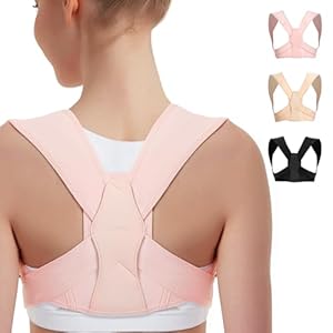 Vicorrect Posture Corrector for Women and Men, Adjustable Upper Back Brace for Clavicle Support and Providing Pain Relief from Neck, Shoulder, and Upper Back (S/M)