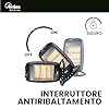 Ardes HALO 12 Stufa Alogena Oscillante con 3 Elementi Riscaldanti, Basso Consumo, Pannello di Comandi e Maniglia di Trasporto