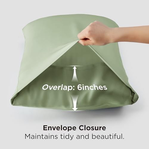 Image of Bedsure King Size Pillow Cases Set of 2, 100% Rayon Derived from Bamboo