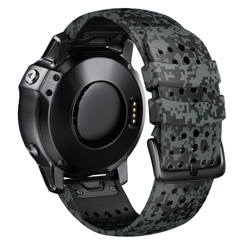 Bracelet silicone 22mm Garmin Forerunner 965 Fenix 6 Solar