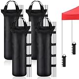 Newofview 4 St&uuml;ck Gewichte f&uuml;r Pavillon, 800D Oxford Verdicken Sands&auml;cke zum Beschweren, Verdicken Sandsack Beschwerung f&uuml;r Zelt Pavillon, Gartenzelte, Sonnenschirme