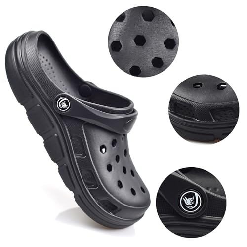 Image of PIMIO Garden Clogs for Women and Men,Slip On Work Shoes with Arch Support,Womens Mens Quick-Dry Water Shoes Casual Sandals,Comfortable Slippers