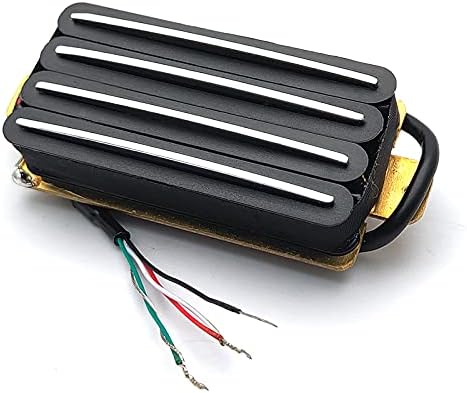 SAPHUE Hot Rail 2-Dual Blade Electric Guitar High Output Track Type Four Coil Humbucker Pickup Black