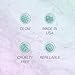 Highlighter Palette Face Makeup | Glow Up - 8 Shades in 4 Pans | Pearl Shimmer Liquid-To-Baked Powder Highlighter | Refillable Pan & Integrated Mirror | Cruelty-Free Beauty Essential |