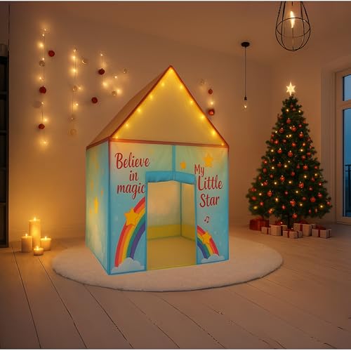 Image of Trocshop Unicorn Tent House for Boys & Girls | Foldable Toy House for Indoor & Outdoor Fun | Tent House for 2+ Years | 75Lx 95Wx 105H cm | Playhouse for Kids | Safe & Portable Kids House Tent - Pink