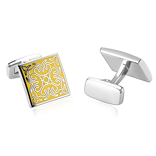 Juego de Mancuernillas para Hombre Acero Inoxidable miniatura 1