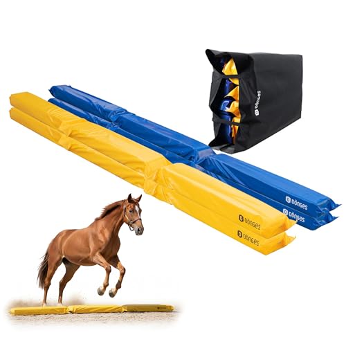 Dönges Pferdegasse gefülltes Set mit vier Balken à 300 x 17 x 10 cm Trabstange Richtläufer Gassen Pferdegassen Arbeitsgassen Stangenarbeit Schaumstoffgassen Positionsarbeit Schaumstoffbalken