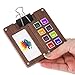 WRINGKIT Set of 2 Portable Sketchbook Palette, Wooden Mini Paint Palette with Clips, Magnetic Travel Watercolor Mixing Tray Box with Lid for Gouache, Acrylic Paint, 8 Grid