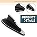 icykale 10 PCS Car Shark Fin Diffuser, Waterproof Durable Vehicle Antenna Accessories, Universal Automotive Roof Diffuser Spoiler Roof Wing Replacement for Most Cars (Black)